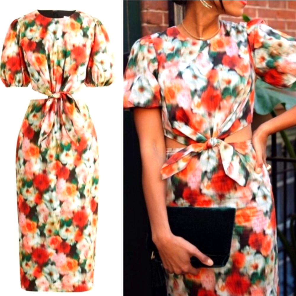 J. Crew Cutout Dress In Liberty Print Hazy Days Floral